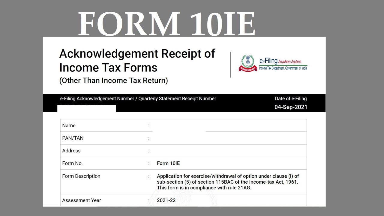 Planning to opt for new tax regime? Here’s all you need to know about Form 10IE
