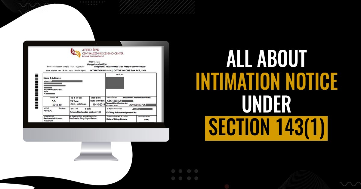 Income Tax Notice: How to request for resending Intimation Order u/s 143 (1)
