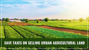 How can income tax be saved on selling urban agricultural land?